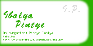 ibolya pintye business card